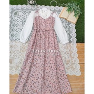 Korean Hagia Crinkle Premium Dress Koreandress Gamis Hagia Tulip Cringkle Muslim Dress