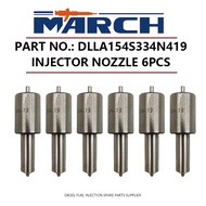 6Pcs Fuel Injector Nozzle Tip 105015-4190 DLLA154S334N419 for Hitachi EX200 ISUZU 4BD1 6BD1 6BD1T 5.
