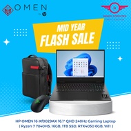 HP OMEN 16-Xf0029AX 16.1" QHD 240Hz Gaming Laptop ( Ryzen 7 7840HS, 16GB, 1TB SSD, RTX4050 6GB, W11 