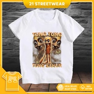 🔥Premium Cotton🔥 Tung Tung Tung Sahur Baju Budak Lelaki 100% Cotton Kid Tshirt Baju Kanak Kanak Tshi