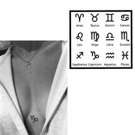 Temporary Tattoo Zodiac aries taurus gemini cancer leo virgo libra scorpio Tattoo Sticker - SETZO