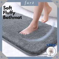 🇸🇬 Bathroom Mat Fluffy Bath Mat Extra Plush Bath Floor Mat Non Slip Water Absorbent Carpet Anti Slip Toilet Rug