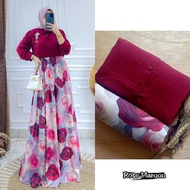 SETROK AYESHA/ SKIRT SET FLOWER TWILL SKIRT SET/ BUSUI SKIRT SET/ WOMEN'S SKIRT SET/ RAYON TWILL SKI