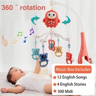 Baby Crib Mobiles Rattles Music Educational Toys Bed Bell Carousel For Cots Infant Baby Toy 0-12 Months For Newborns