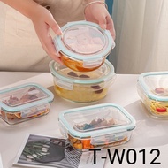 WILLY Lunch box glass food storage container microwavable (CIRCLE)(T-W012)
