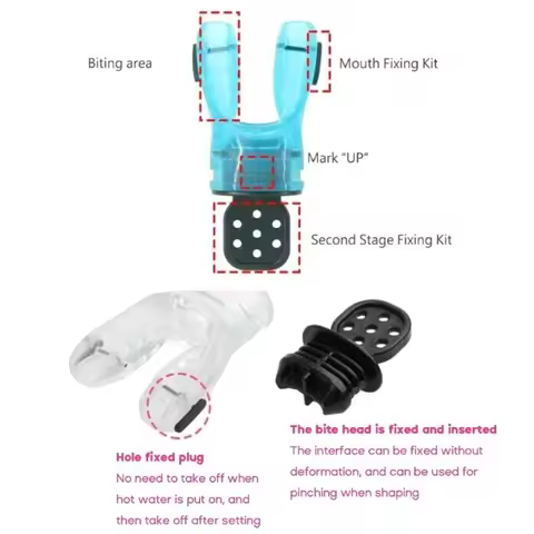 Silicone Diving Mouthpiece Non-Toxic Anti-Allergic Snorkel Regulator Diving