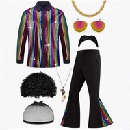 Halloween 70's Disco  Costume Cosplay Costumes Vintage 80's Hippies Costume