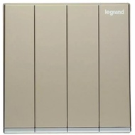 Legrand Galion 4Gang 1Way &amp; 2Way Switch (Champagne, Rose Gold, Dark Silver)