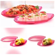 Tupperware Plate/ Tupperware Roza Platter Crystal Small &amp; Large /Lotus Large Platter -
