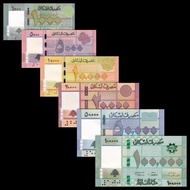 Asia-Lebanon 2016-22 Years 6 Pieces All (10 million-10,000) Brand New UNC Foreign Banknotes Coin Col