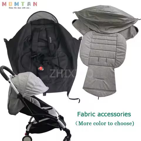 Mom Tan Stroller Accessories Textile Set (Cushion, Sun Visor, Seat Base ) ,Replacement Part Fit Baby
