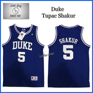 ◭ ▪ ◴ Duke 5 Tupac Shakur Iconic Basketball Jersey