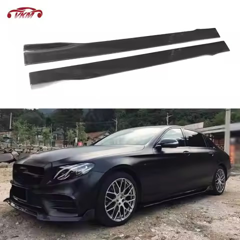 Carbon Fiber Door Protector Side Skirts Aprons for Benz C E S class W204 W205 W212 W213 W222 for BMW