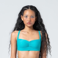 SOLID VIRIDIAN RUCHED BRA