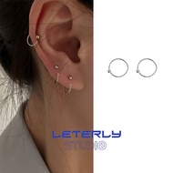 Simple cold wind circle earrings small circle design earrings c556