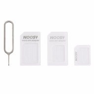 Noosy 4 in 1 Nano Micro SIM Card Adapter + Sim Card Tray Holder / Tempat SIM Card Adapter Tray Holde