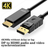 4K Display Port to HDMI Adapter Cable Uni-Directional Display Port to HDMI Monitor Converter for HP Dell NVIDIA