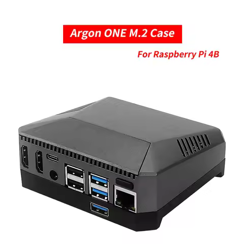 Argon ONE M.2 Case SATA Aluminum Metal Shell Active Passive Cooling For Raspberry Pi 4B