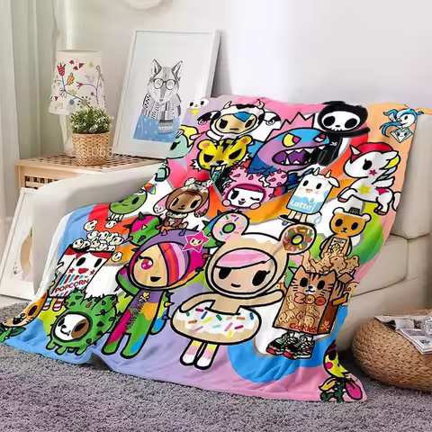 Japanese Style Tokidoki Blanket Anime Fantastic Print Flannel Blankets for Beds Sofas Warm Bed Soft 