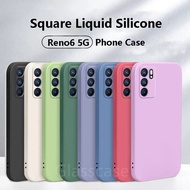 Oppo Reno 6 Pro Plus Reno6 Reno6Pro 5G Casing Square Silicone Phone Case Camera Protection Couple Back Shockproof Soft Cases Cover