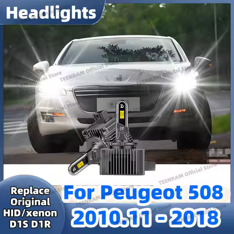 2x D1S D1R LED Headlights 50000LM Turbo Lamp Double U Copper Tube For Peugeot 508 2011 2012 2013 201