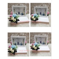 gubahan hantaran frame 3d mas kahwin (soft pink,babyblue,white)