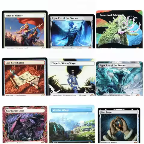 (ugin,eye of the storms/Elspeth,Storm Slayer) Holo(TDM) Magical Proxy Top Quality Playing Cards Gath