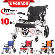 WD-10 GT MEDIT GERMANY Ultra Lightweight Wheelchair Foldable Travel Transport Wheel Chair / Kerusi Roda Ringan