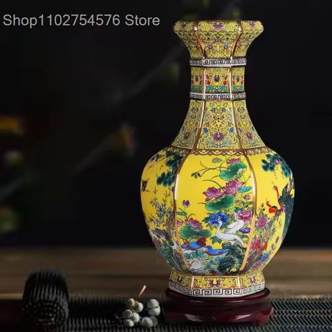 Jingdezhen Ceramic Vase Vintage Chinese Traditional Vases Home Decoration Animal Vase Fine Smooth Su