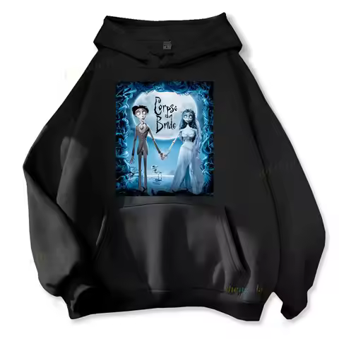 Corpse Bride Hoodie Autumn Long Sleeve Casual Camisa Hoody Awesome Vintage Movie Pullovers Hoodies