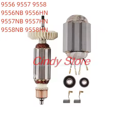 AC220V-240V Armature Rotor Anchor Replacement for MAKITA Angle Grinder 9556 9557 9558 9556NB 9556HN 