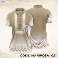 Ethnic Filipiniana For Men Women Top Modern Barong Ethnic Tribal Inspired Polo Shirt Full Sublimatio