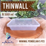Thinwall 500 ML rectangular thinwall Food Container R 500 ML