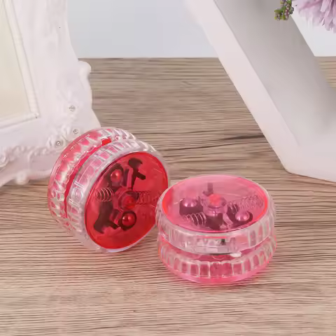 5 pcs Led Light-Up Yo-Yo Ball Plastic Luminous Pull String For Kids Children Trick Learning Hand-Eye