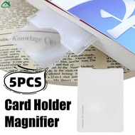 [H&L]Compact Size PVC Card Magnifier 2-5pcs, Ultra Thin Pull-Out Design, Portable Reading Aid for Sm