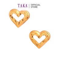 TAKA Jewellery 916 Gold Earrings Heart