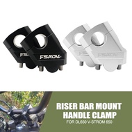 Motorcycle 22mm Handlebar Riser Bar Mount Handle Clamp For SUZUKI DL650 V-Strom 650 DL 650 VStrom 65