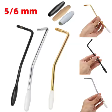 5MM/6MM Electric Guitar Handle Instrument Pick For Fender & Squier Strat 5mm Black/White Tip Guitar 