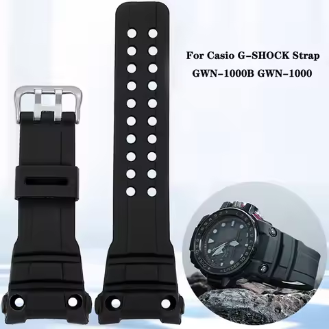 For Casio G-SHOCK Watch 5371 GWN-1000B GWN-1000 Resin silicone strap Replacement Men's sport waterpr