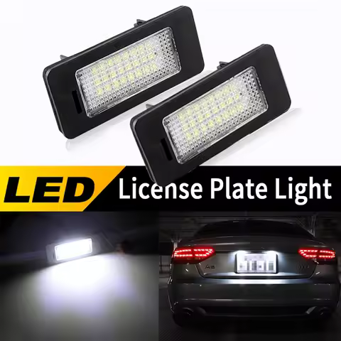 2pcs Canbus LED License Number Plate Lights For Skoda Octavia Combi 5E A7 Superb B6 Yeti Fabia MK3 R