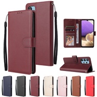 New Casing! Samsung A04 A04s A12 A13 A32 A51 A52 A72 A52s Black Flip Stand Leather Wallet Case Card Cover