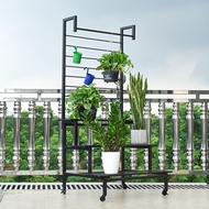 wrought iron plant rack/ flower pot rack with wheels/ flower pot stand/ plant stand/ home gardening