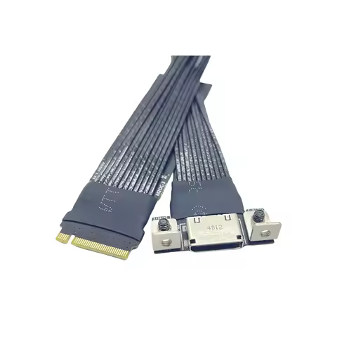 M.2 to Oculink 4i Extension Cable for PC Desktop for M.2 Mkey NVME to SFF8612 Adapter Cable PCIe 4.0