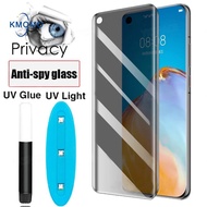 UV Anti-Spy Privacy Tempered Glass OPPO Reno 11 Pro 5G 10 + 8T 5 4 3 A1 Find X5 X3 X2 Private Liquid Gule Nano Optics Full Curved Screen Protector
