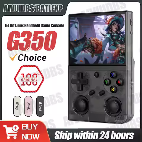 BATLEXP G350 Retro Handheld Game Console 3.5" IPS Screen RK3326 Linux 64bit Dual Joystick Vibration 
