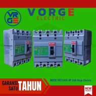 MCCB Breaker VORGE VRZ100H 4P 40A 30A 25A 20A 15A 4Pole 4Phase equivalent to EZC100H 4 P 4 Pole 4 Ph