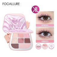 FOCALLURE 8-color Eyeshadow Palette Matte Shimmer High Pigment Silky Texture E09