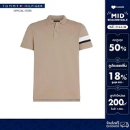 Tommy Hilfiger เสื้อโปโล ผู้ชาย รุ่น MW0MW41354 AFE - สีน้ำตาล ทรง Regular