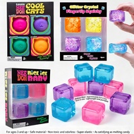 NeeDoh Nice Ice Baby Glitter Crystal Squishy Toys Stress Relief Set for Kids Surprise Gifts