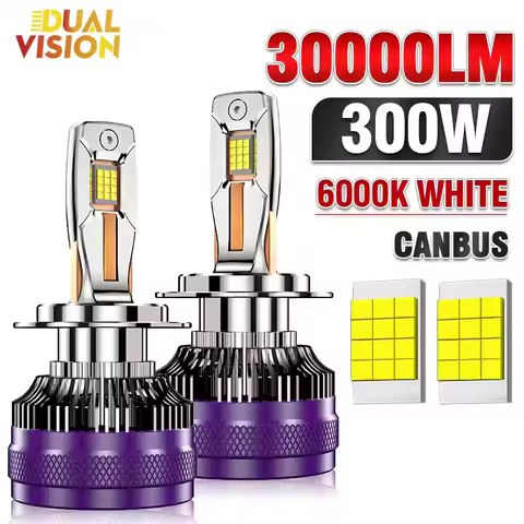 K5C H7 H3 LED 30000LM 300W H4 H11 Car Headlights H8 H1 HB3 9005 HB4 9006 9012 HIR2 H9 18PCS 9054 CSP